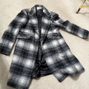 Laundry By Shelli Segal Black and Gray Trench Coat